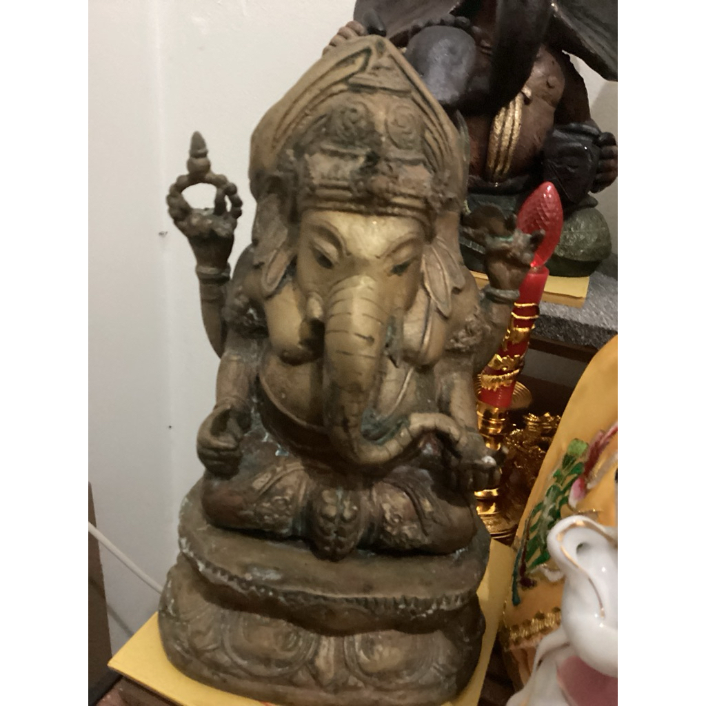 patung/rupang ganesha/zhambala merah kuningan