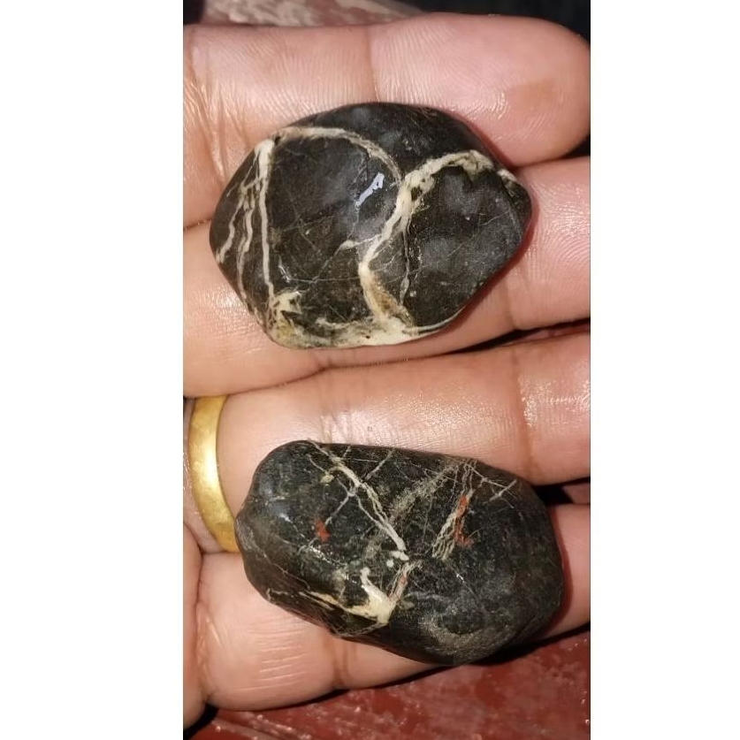 BATU AKIK ROUGH BAHAN MOTIF LAM ALIF BATU KORAL SUNGAI BADAR