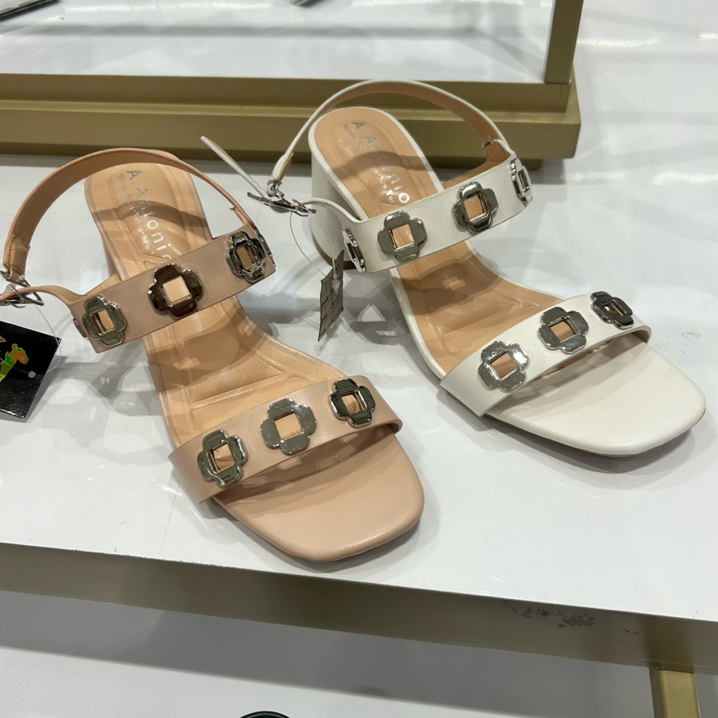 sandal wanita slingback heels 7cm A.ANTONIO original