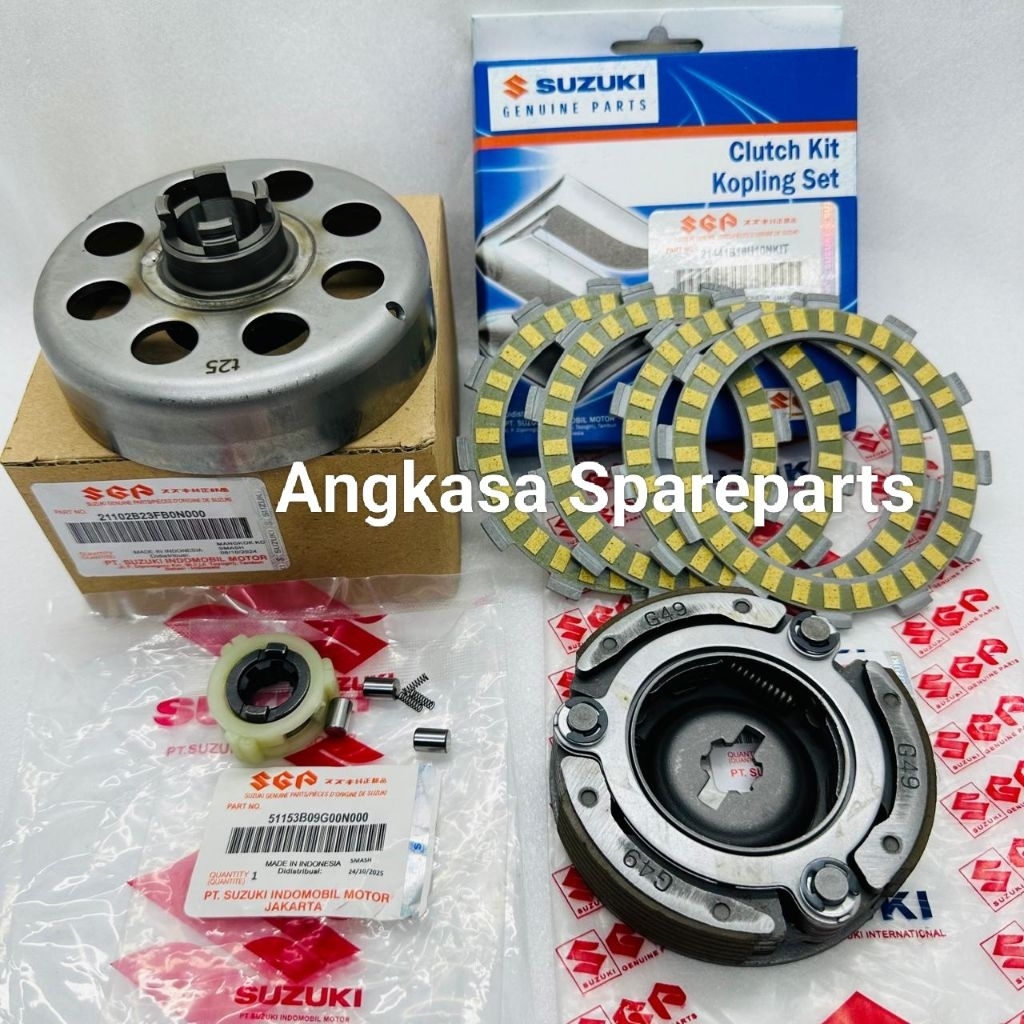 Paket Kopling Mangkok Ganda + Kampas Ganda Assy + Plat Kopling + Cage Shogun 125 SP Shogun 125 R RR 