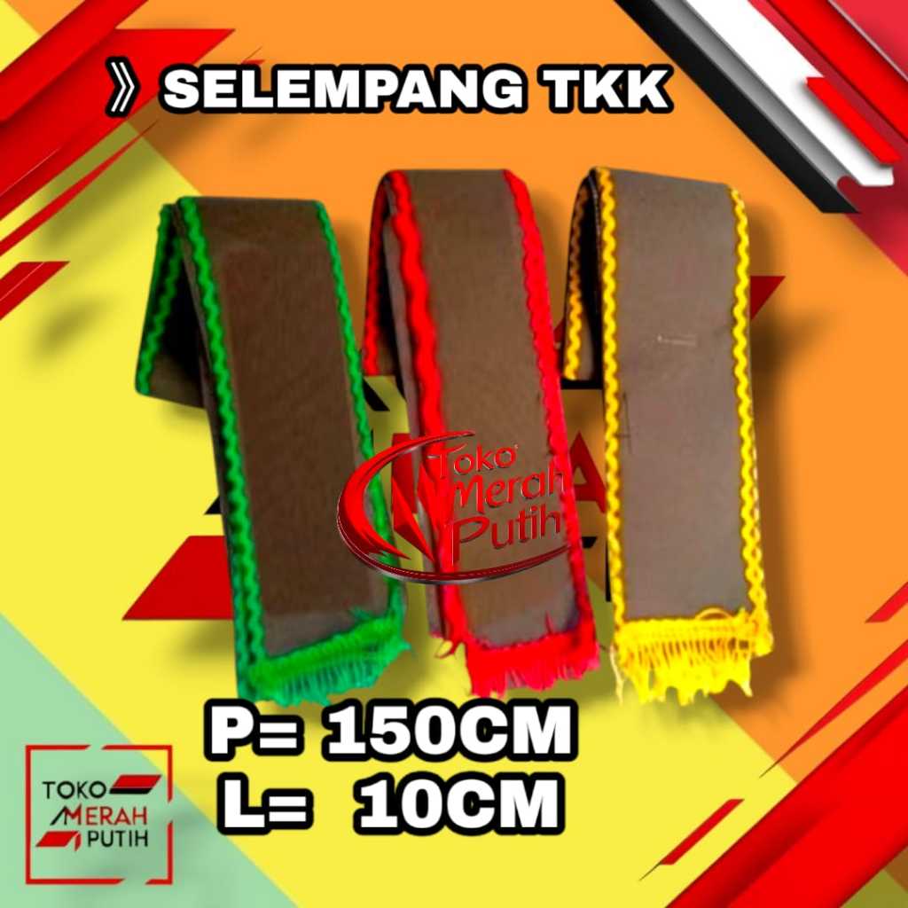 Selempang tkk tetampan pramuka hijau merah kuning