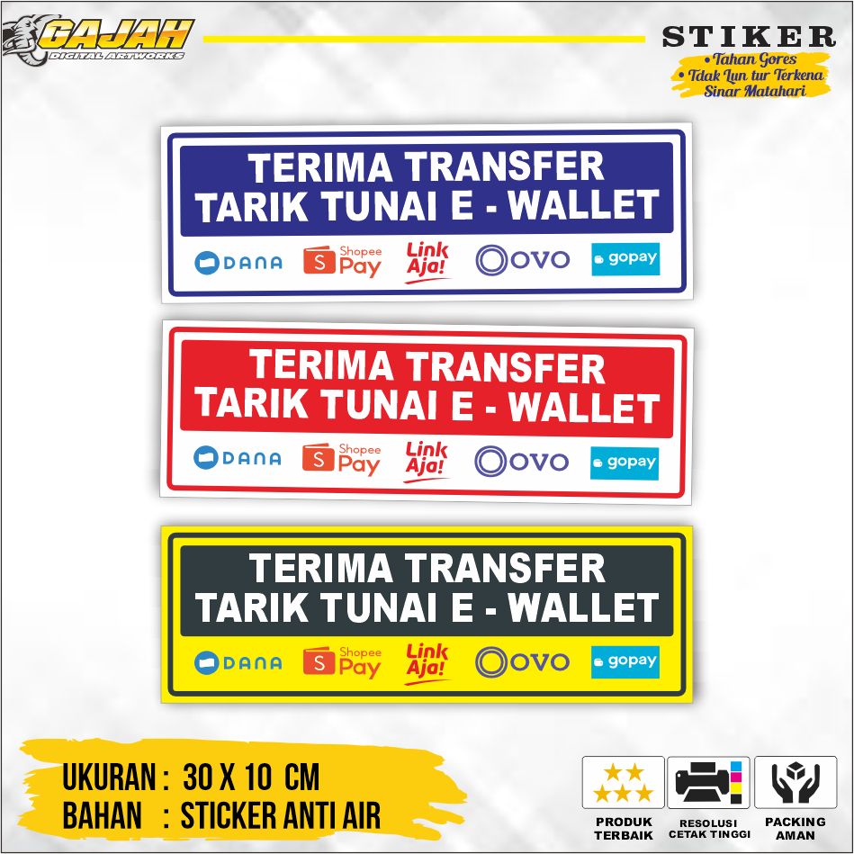 STIKER TRANSFER TARIK BANK / Transfer Uang Ke Bank