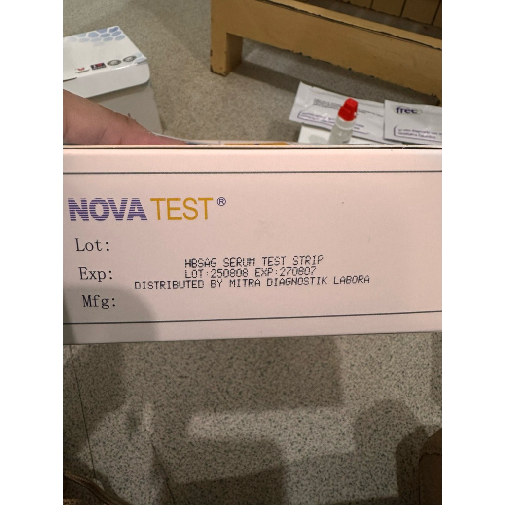 Tes Hepatitis B Mandiri sepaket hbsag satuan nova tes hepatitis B strip ed oktober 2027 untuk perora