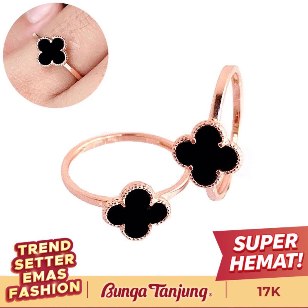 CINCIN CLOVER - EMAS 17K - BUNGA TANJUNG