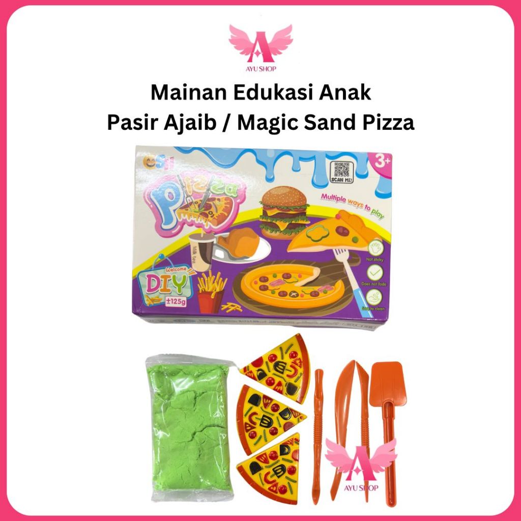 Mainan Pasir Ajaib Plus Cetakan Pizza | Pasir Ajaib anak
