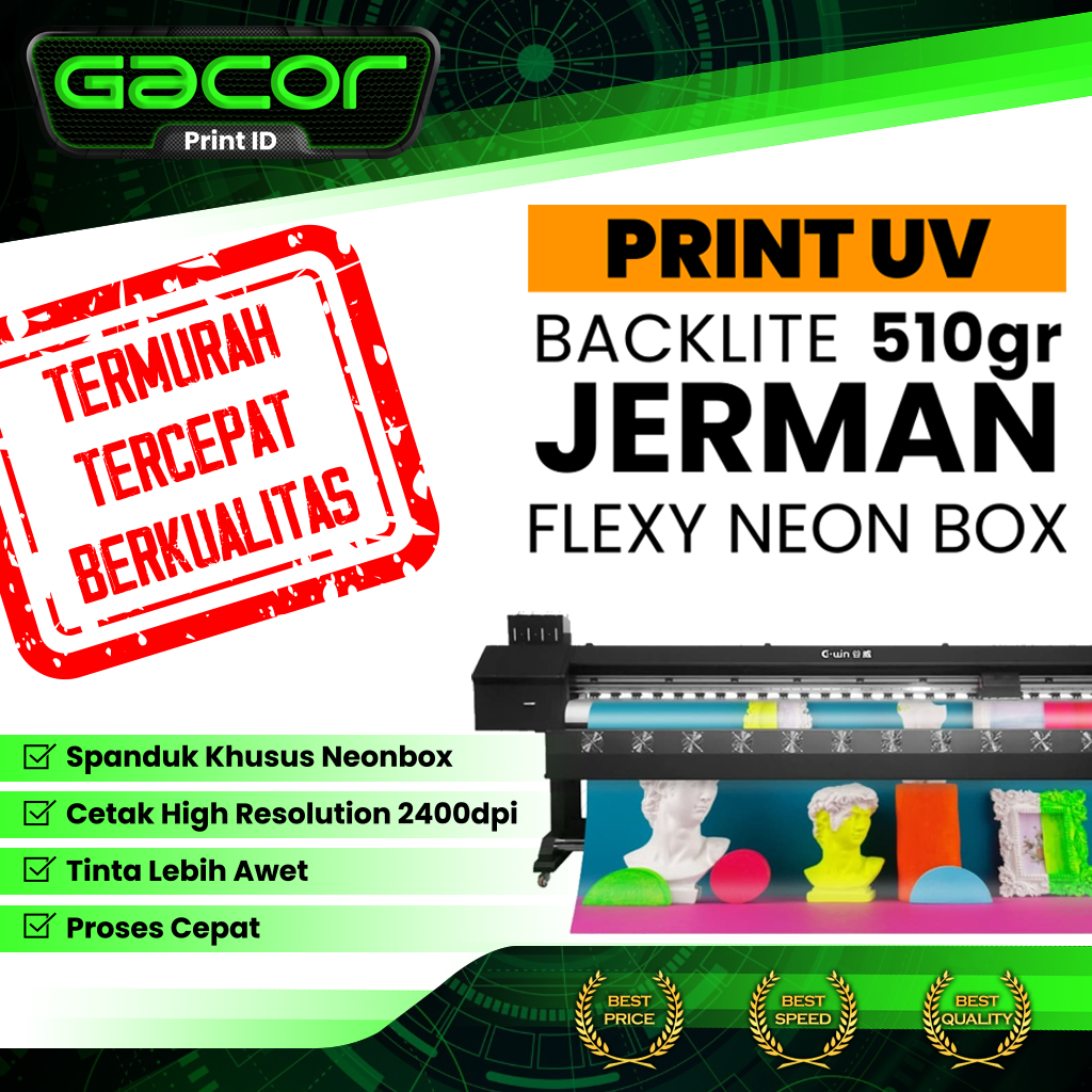 Print UV Backlite Jerman Flexi Neonbox 510gr