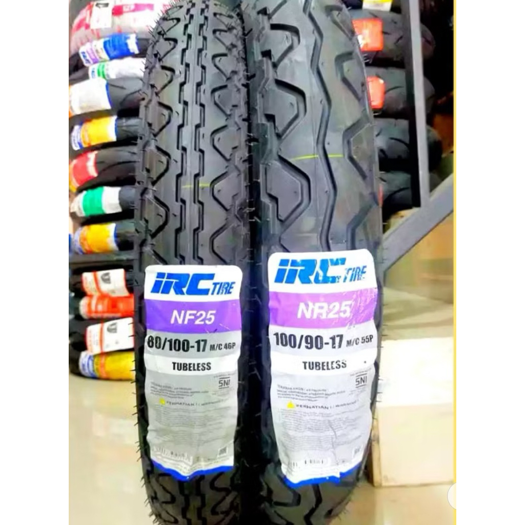 BAN LUAR IRC 80 100-17 Nf25 & 100 90-17 NR25 TUBELESS