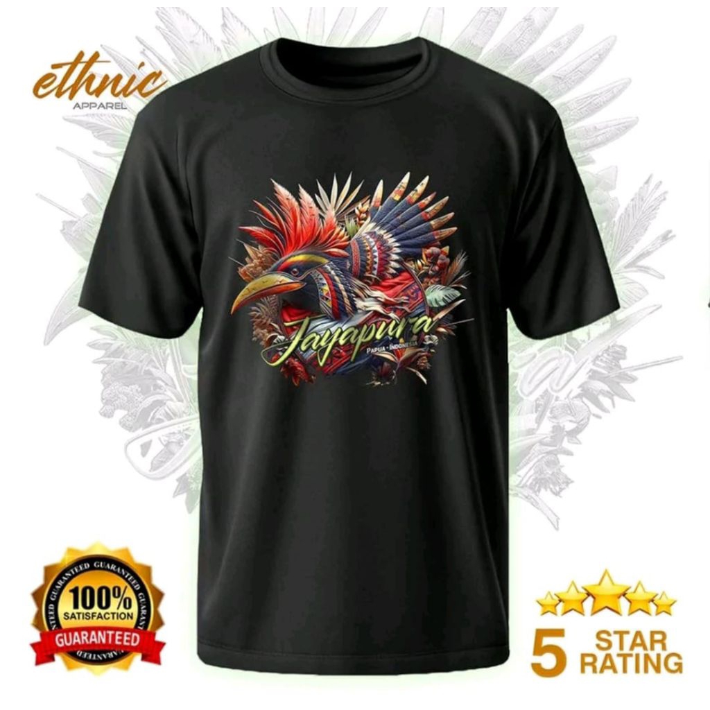 KAOS JAYAPURA PAPUA INDONESIA MOTIF BURUNG