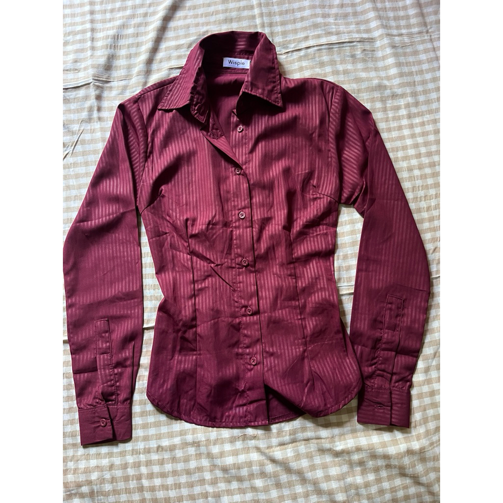 pl kemeja wispie maroon