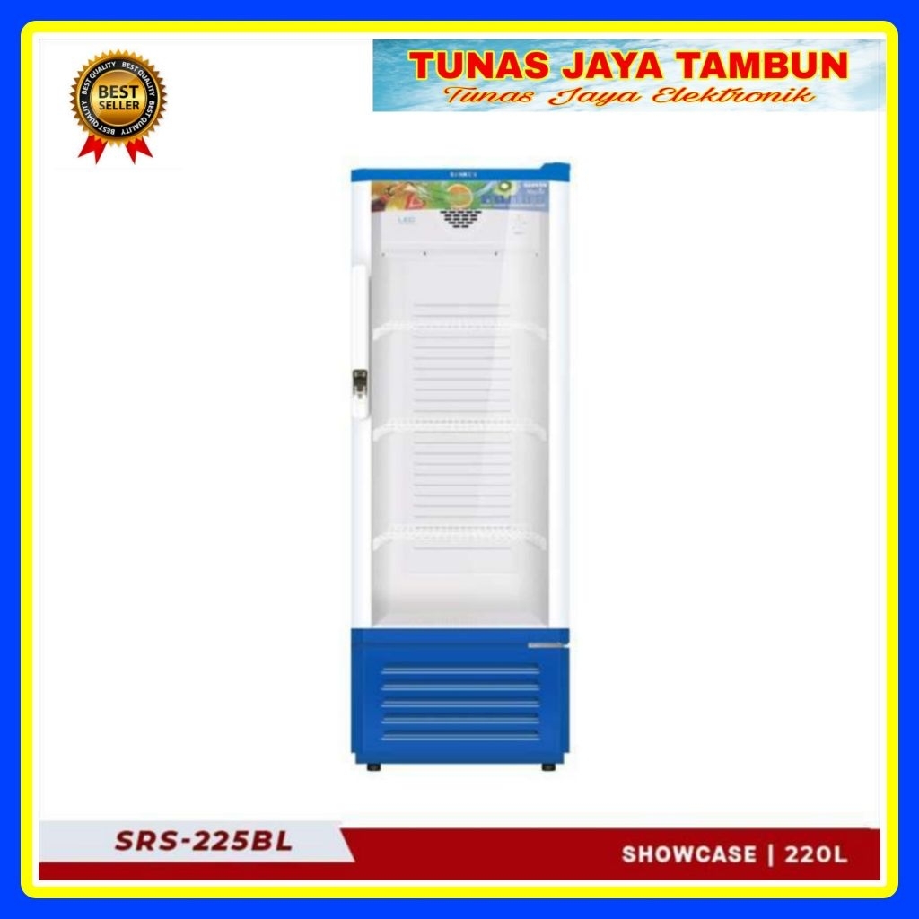 SHOWCASE SANKEN SRS 225 / LEMARI PENDINGIN SANKEN 3 RAK SRS-225 / SANKEN SRS225 CHILLER COOLER