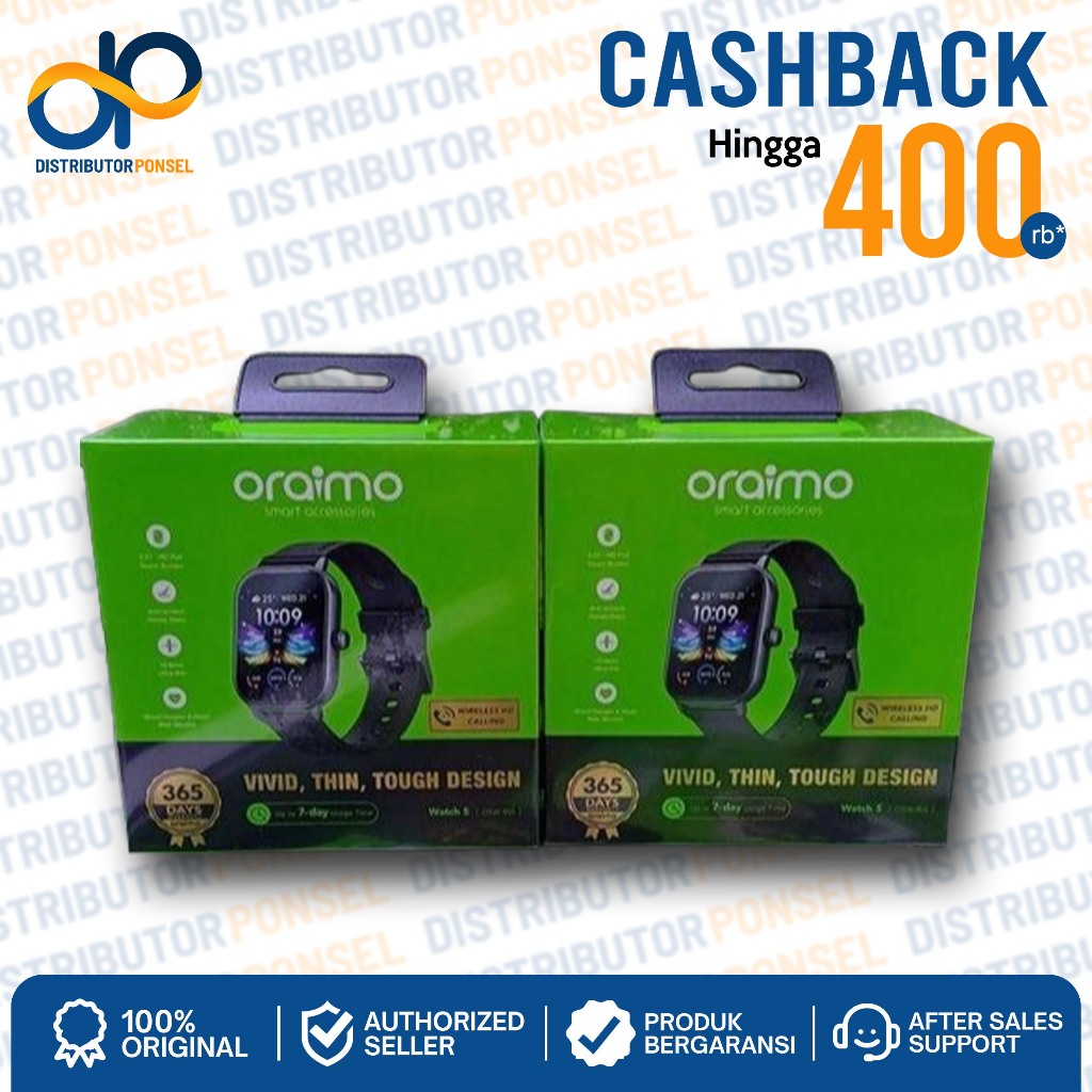 Oraimo Smart Watch 5 OSW-805 Jam Tangan Pintar Garansi Resmi
