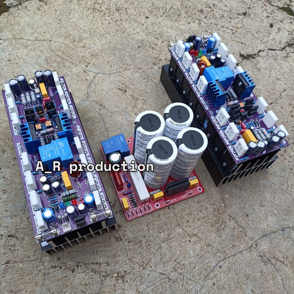 2.pcs Driver power amplifier mcrd v3 darlington 2u 7set final Toshiba lengkap psu 4 elco 100v 10000u