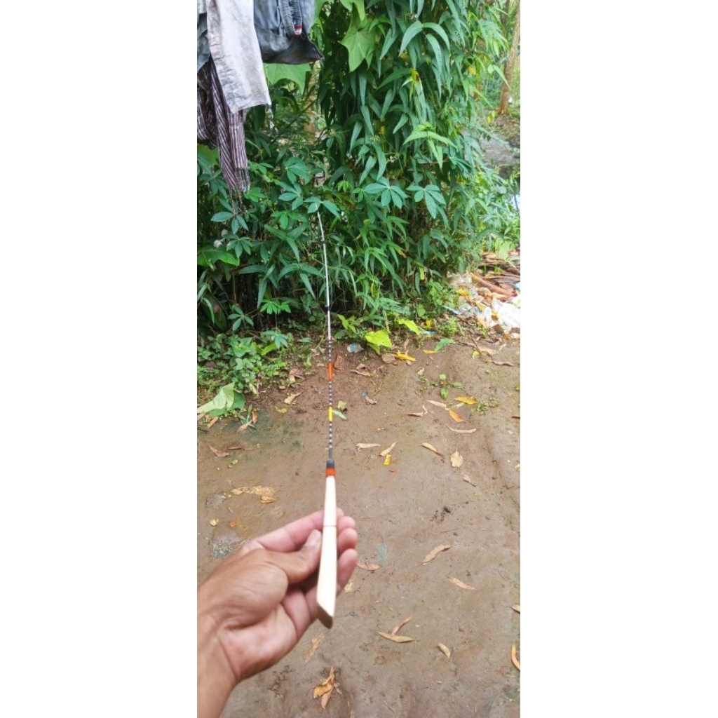 joran wader spek extrim panjang 80 cm pahul kayu bahan fiber oftik