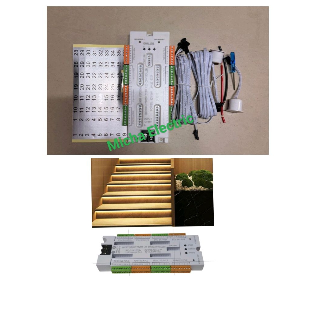 LED Motion Sensor Gerak Tangga Otomatis Sensor Gerak Tangga Lampu LED Strip 12V/24V