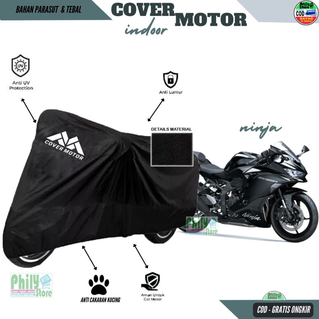 sarung penutup body motor trail KLX 150 WR 150 CRF 150 DIABLO R15 CRF NINJA CBR PULSAR RX KING SATRI