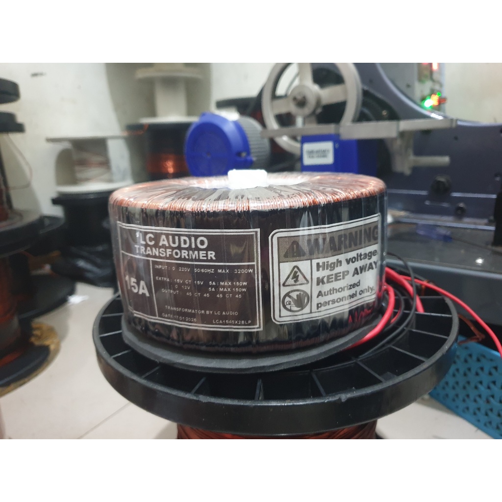 Trafo Toroid output 100A 15V Balap  Tembaga Super murni