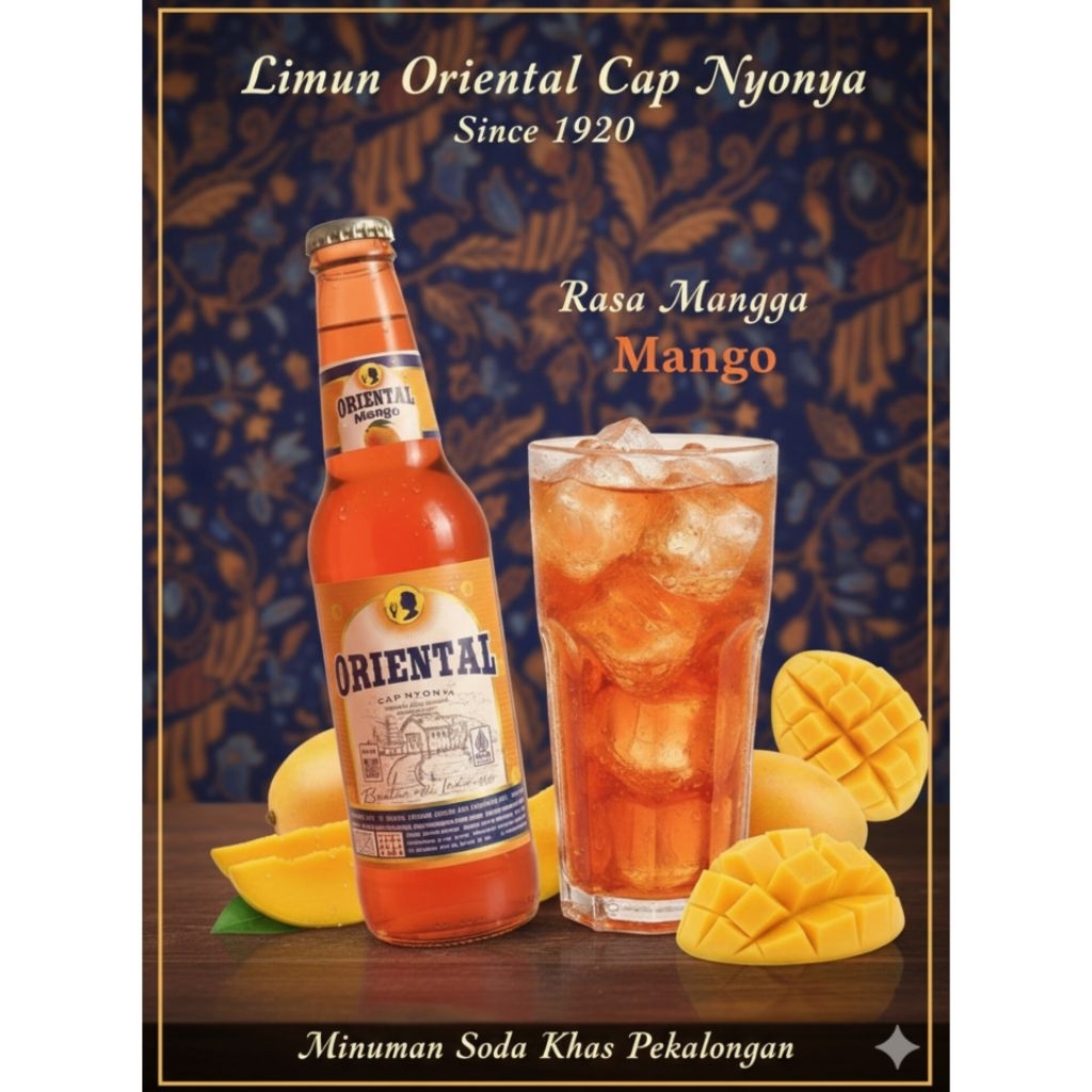 LIMUN ORIENTAL Mango (Mangga) 300ml - Minuman Soda Pekalongan - Minuman Jadul