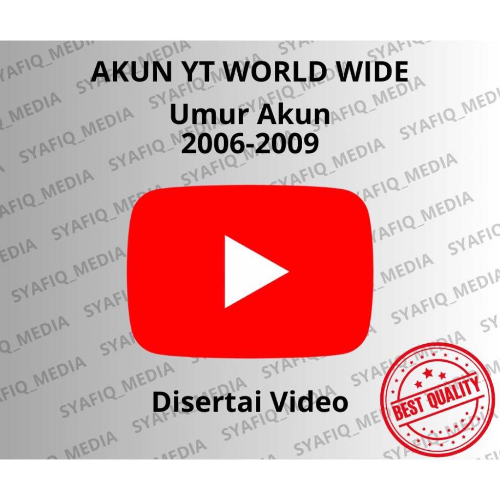 AKUN/CHANNEL YT LAWAS (OLD) 2006-2009