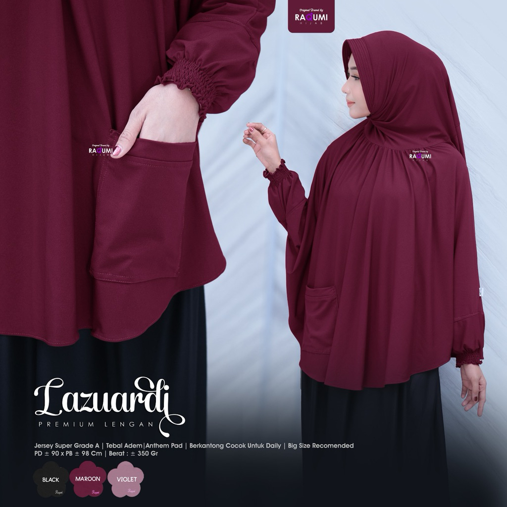 Lazuardi Lengan Original Raqumi Hijab Lengan RaqumiJersey Super Bergo Lengan Raqumi Lazuardi Raqumi 