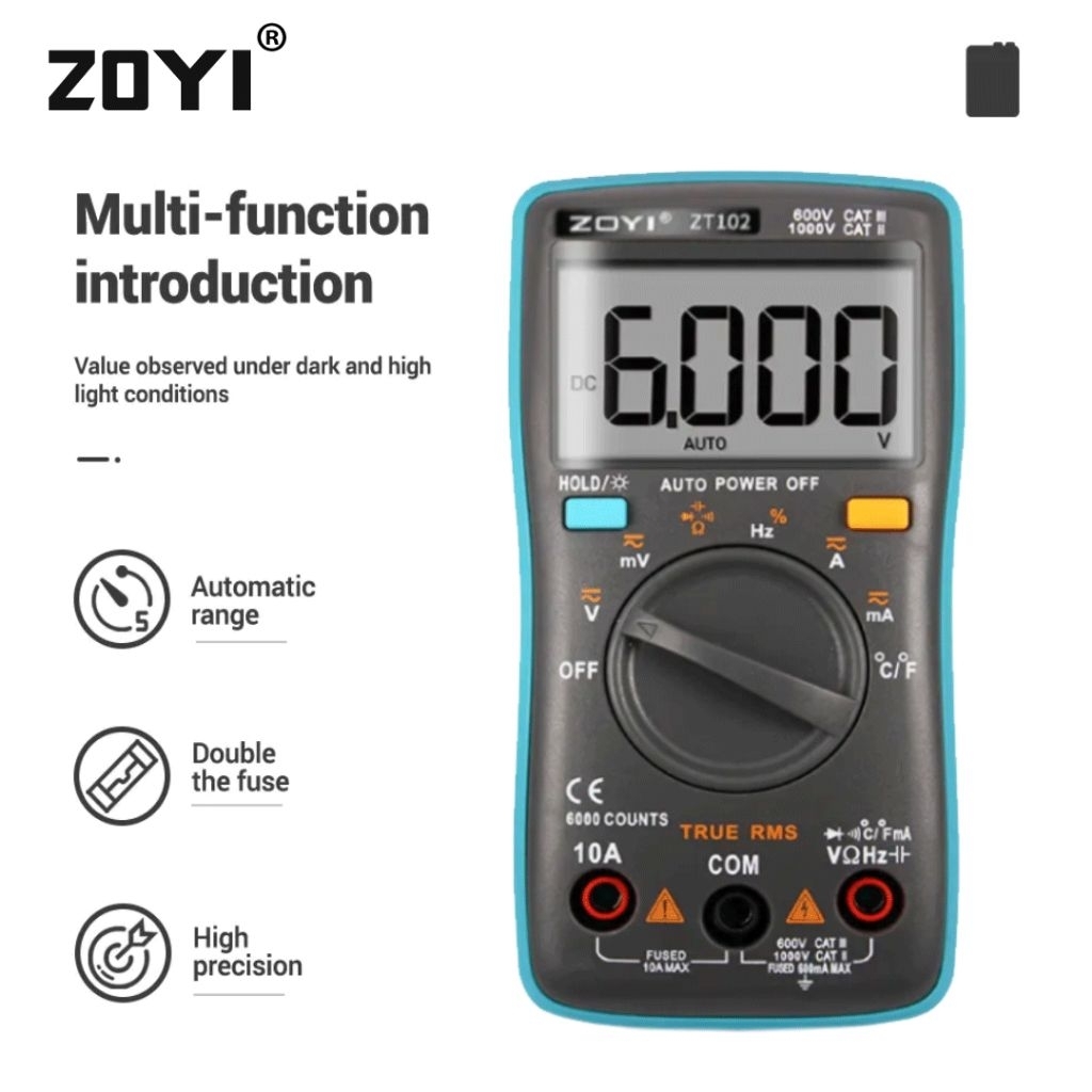 AVOMETER DIGITAL ZOYI Z102 / Multimeter Digital Zoyi ZT102