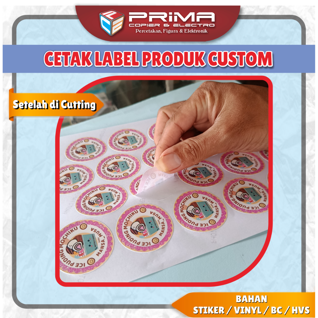 Cetak Label Produk Makanan / Stiker Label Makanan / Stiker Kemasan Produk / Stiker Label Kemasan / G