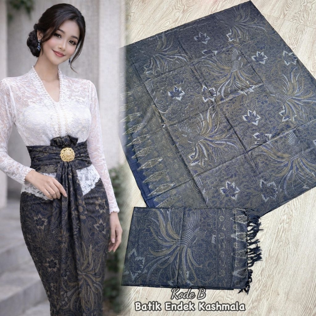 kain bali batik Paris set selendang