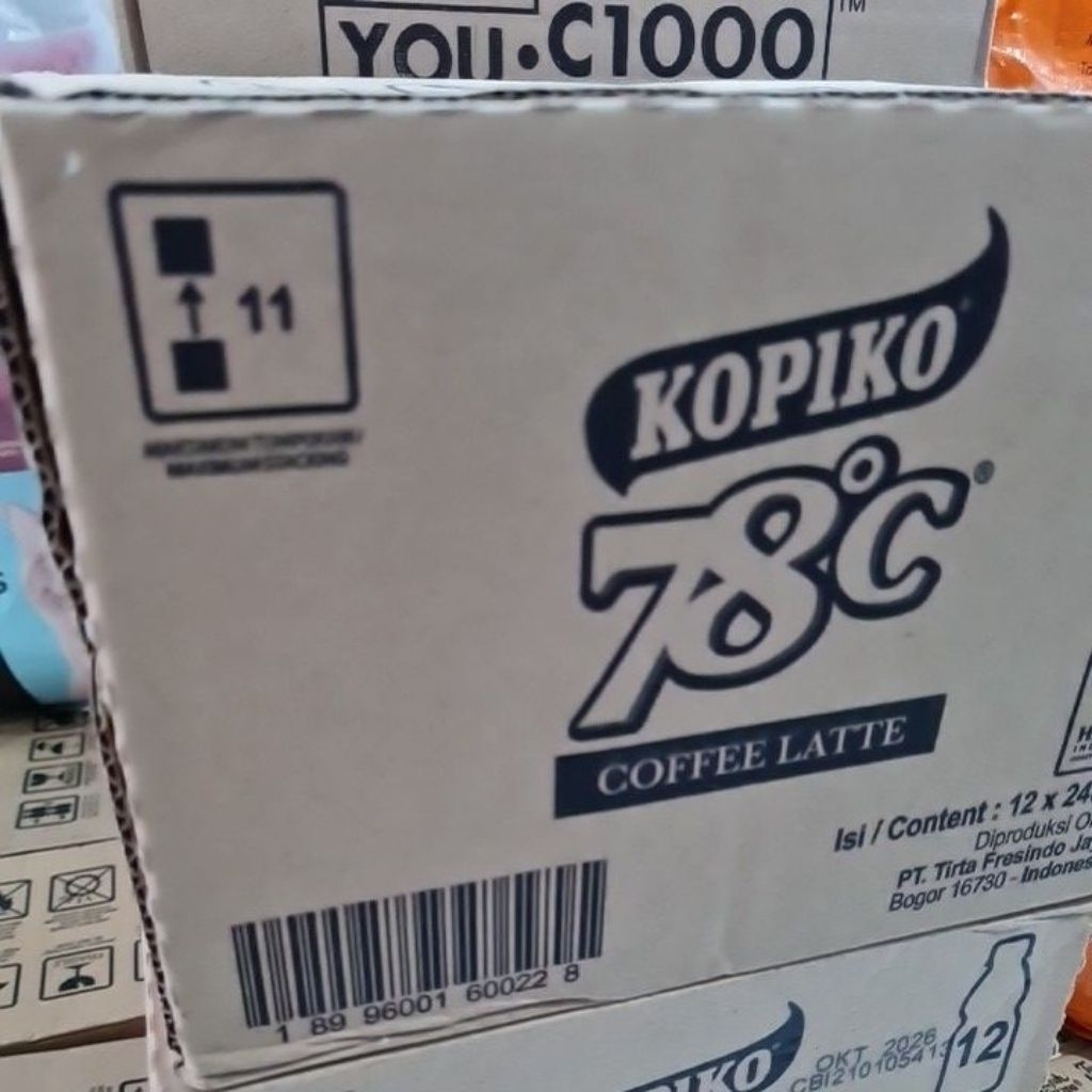 kopiko 78 coffe latte 240ml  1 dus/12botol