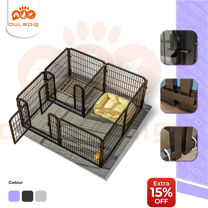 Pagar hewan peliharaan Pagar Anjing Kandang Hewan Pagar Besi Size Besar Besi Anti Karat