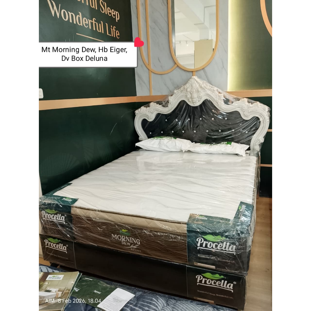 Procella Morning Dew Matrass Set Divan Sandaran | Matrass Only | (FREE ONKIR WILAYAH MAKASSAR)