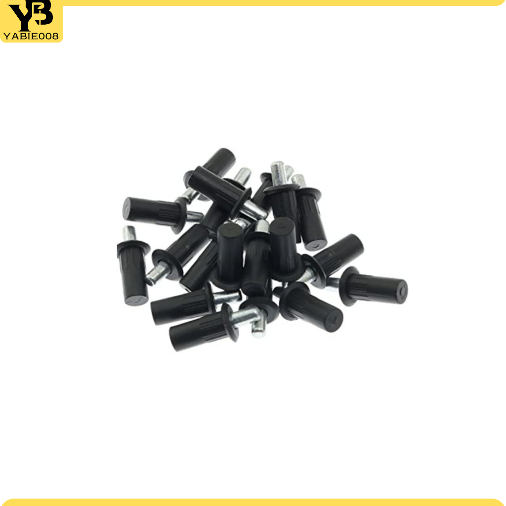Door Pin Engsel Spring Push 7.5mm Plastik Besi Perak Hitam Lemari Pintu