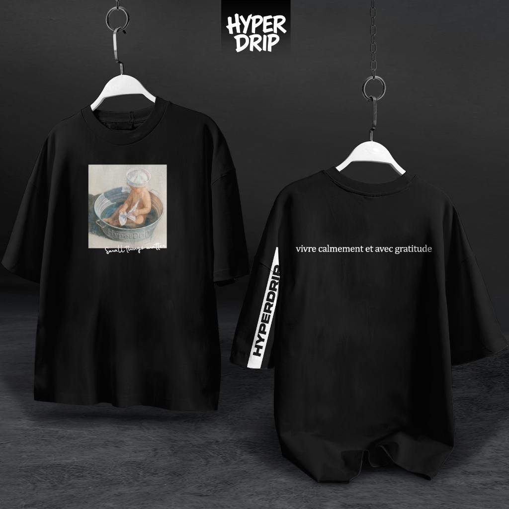 HYPERDRIP - OVERSIZE T-Shirt " GENTLE DAY " | Kaos Oversize Unisex | Cotton Combed 20s Tebal | Baju 