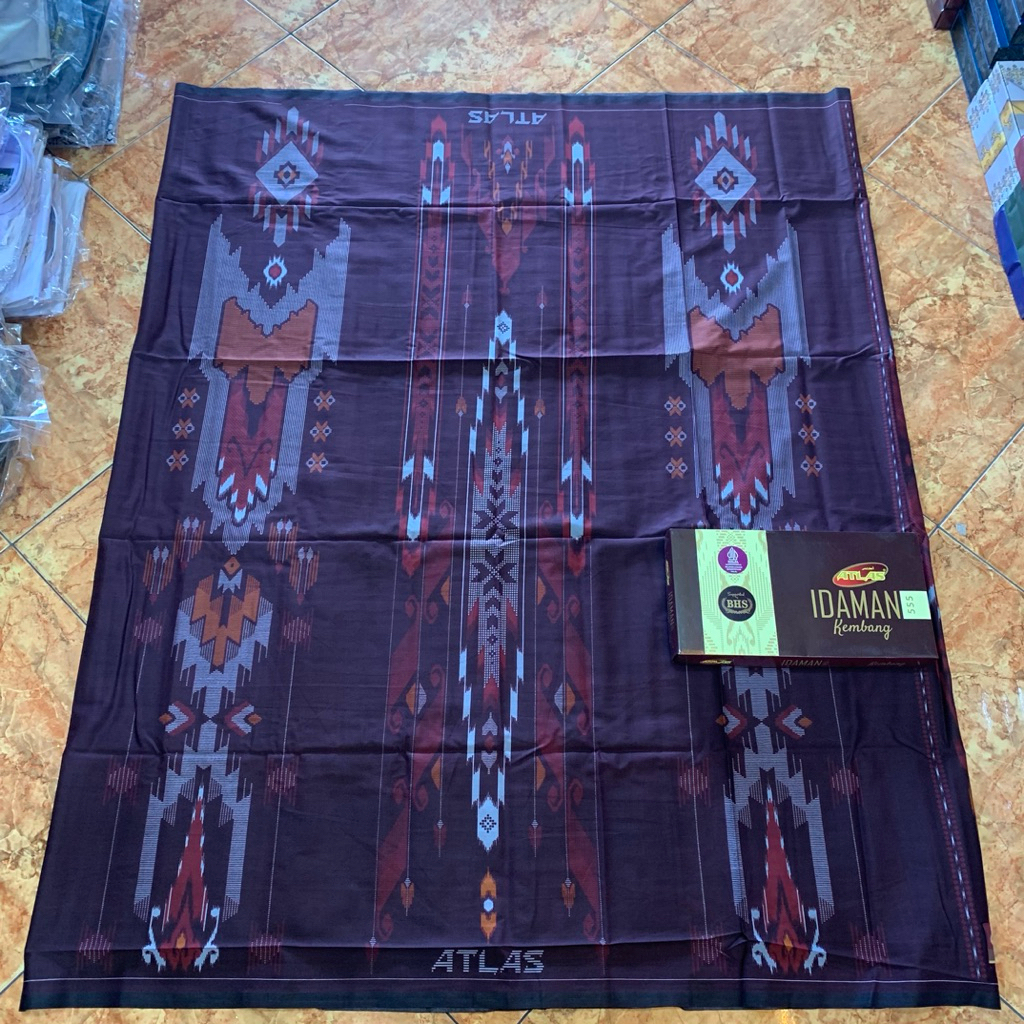 Sarung Atlas Idaman kembang Gold MOTIF BHS