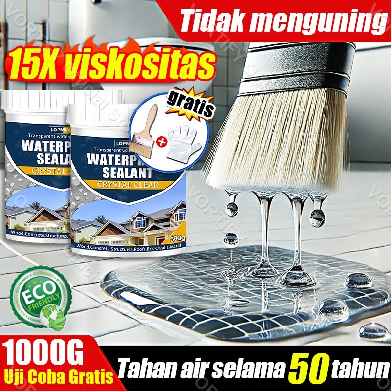 lem transparan anti bocor lem anti bocor dan rembes 1kg lem bocor atap rumah Kuat untuk Toilet/dindi