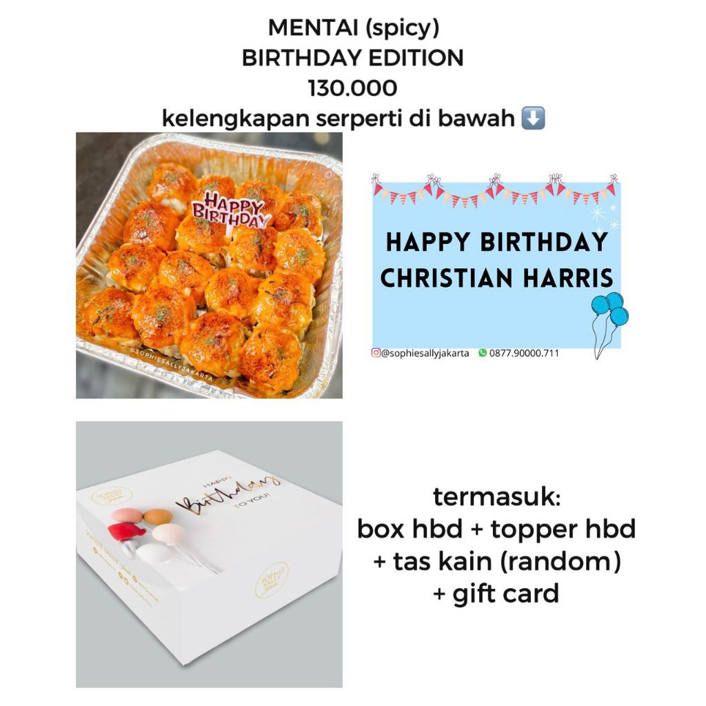 Dimsum Mentai / Tartar / Mix Max Box Hampers / Paket Birthday Natal / Christmas - READY