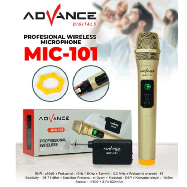 Mic Wireless Advance  Single Professional MIC-101 | Mik Werles Single Advance MIC-101