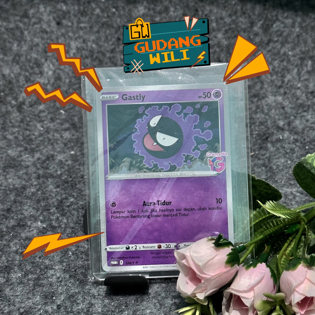 Kartu Pokemon Promo gramedia Gastly Pokemon Indonesia