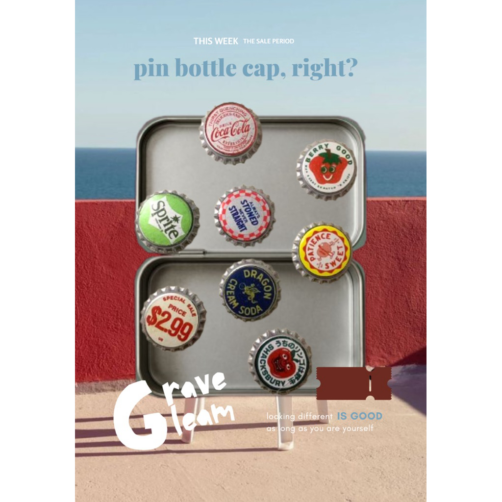 PIN BOTTLE CAP / PIN BUTTON 3.0