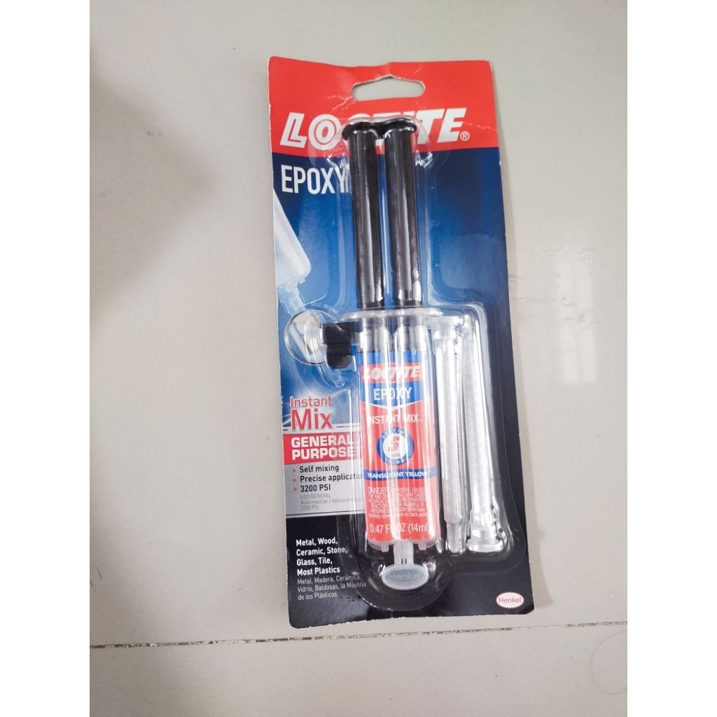 Lem Resin epoxy instan mix 5 min Brand loctite 14 ml