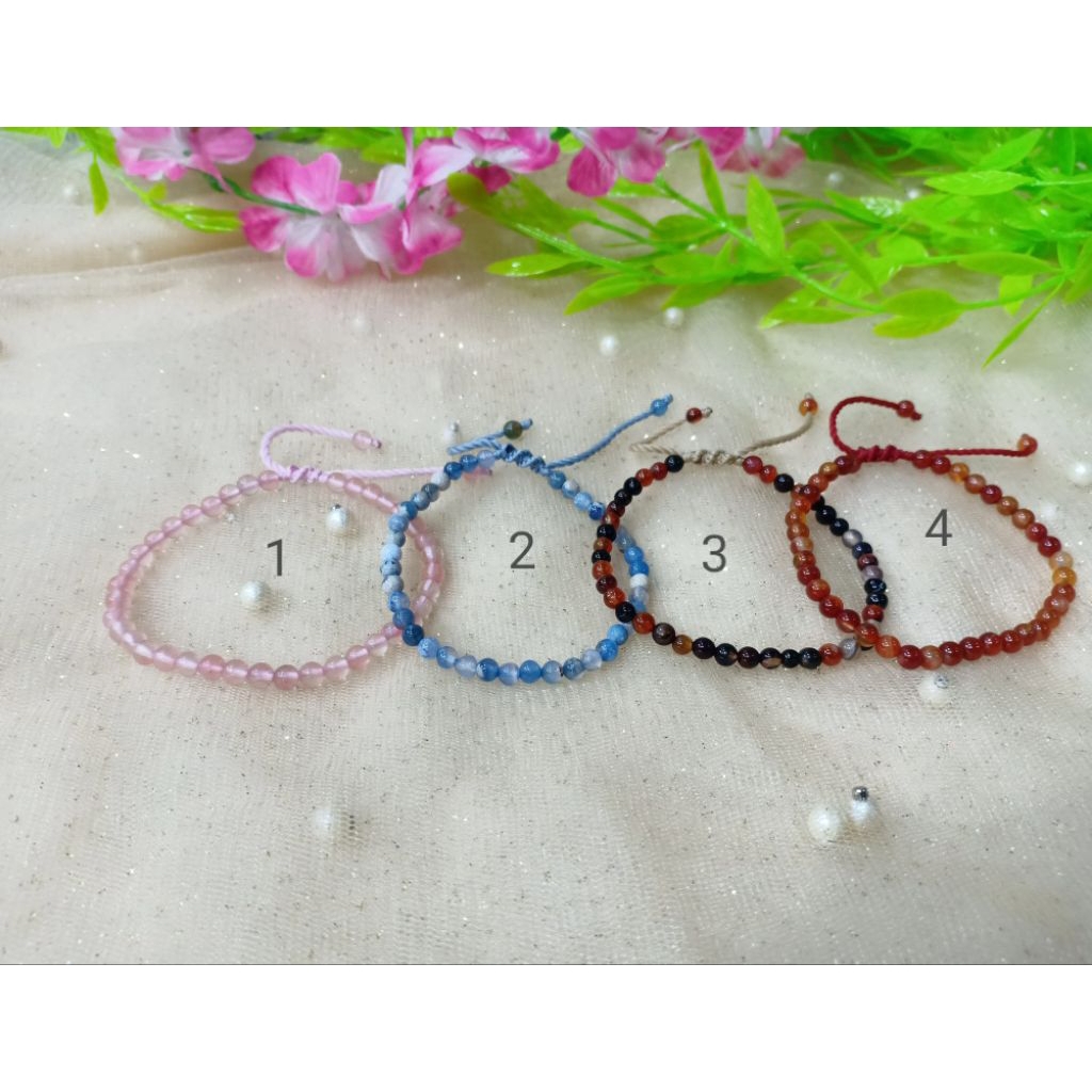 gelang batu alam 4mm