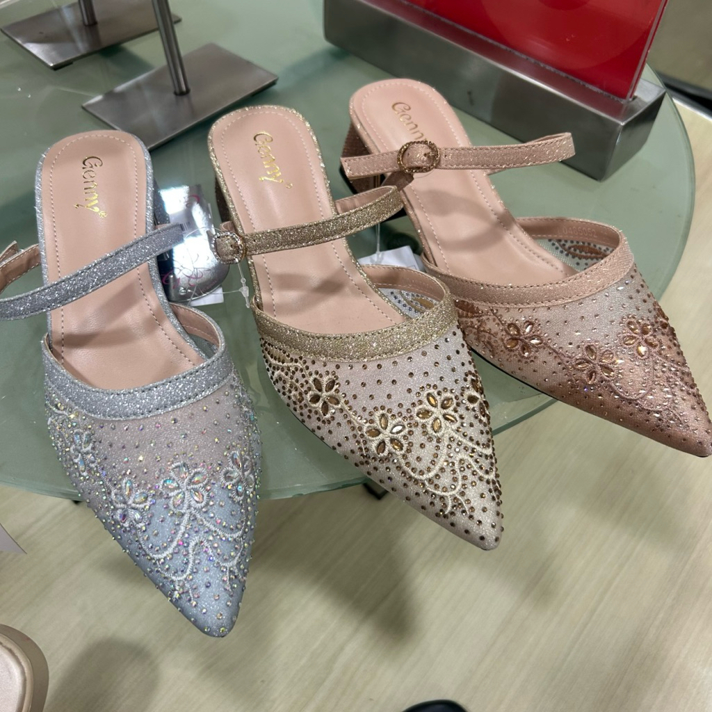 bustong wanita pesta heels 5cm GENNY original