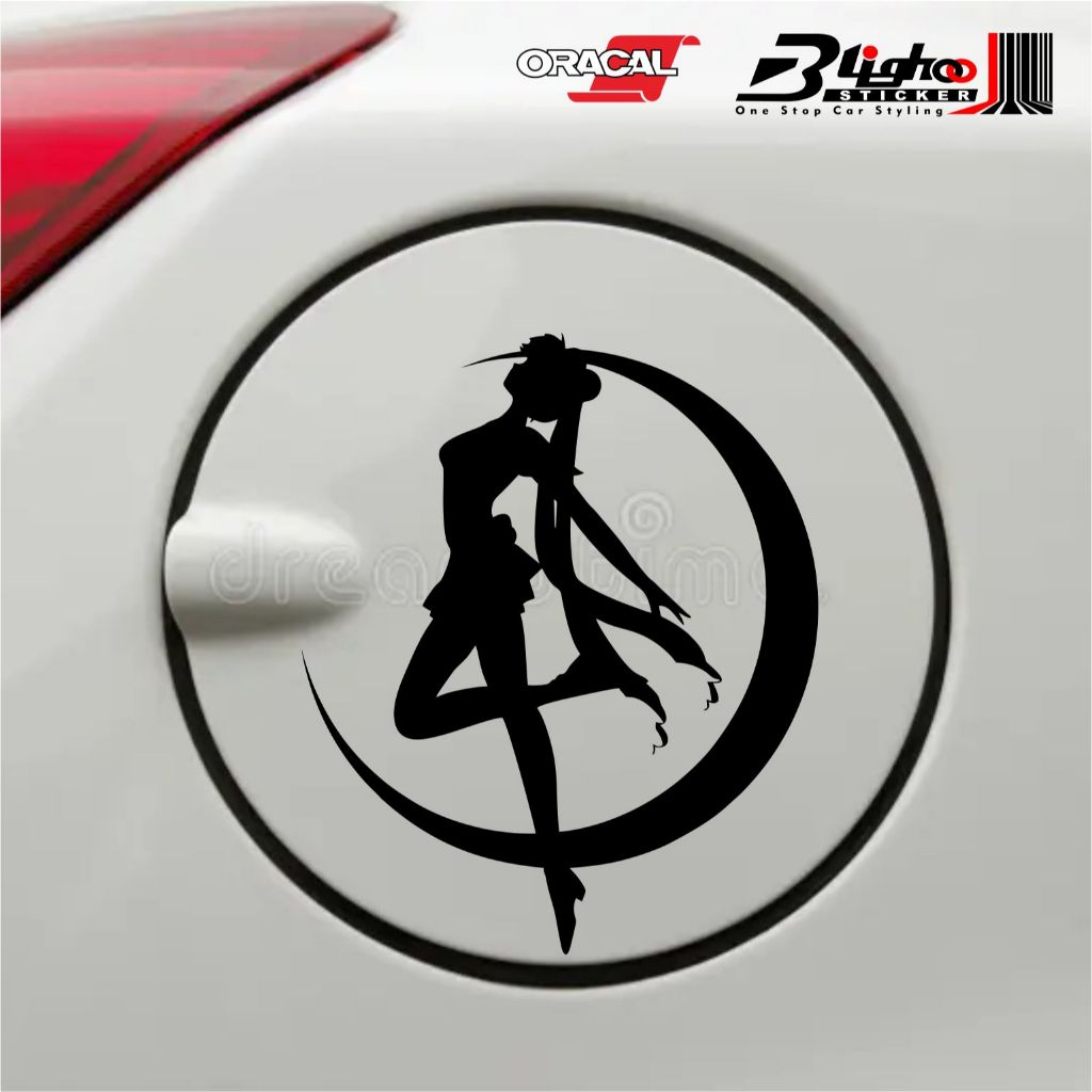 BLIGHOO - STIKER MOBIL COVER TANGKI SAILOR MOON LUCU CUTTING STICKER MOBIL KEREN