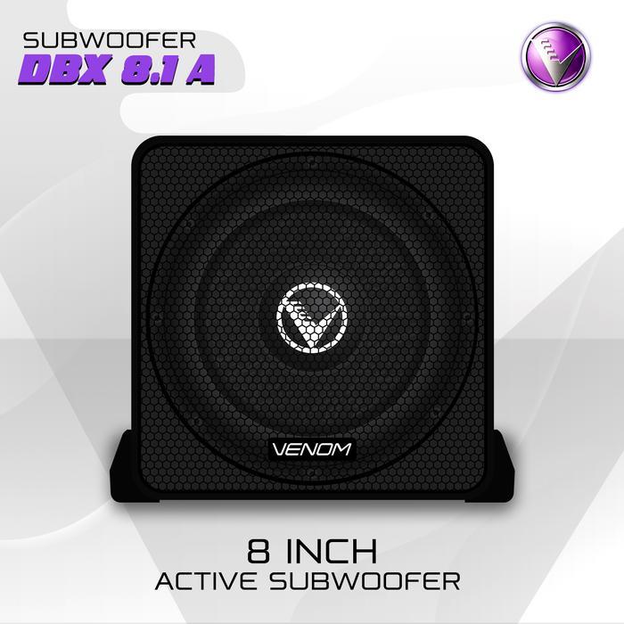 Box Subwoofer Dual Aktif Mobil Venom DBX 8.1A 8 Inch
