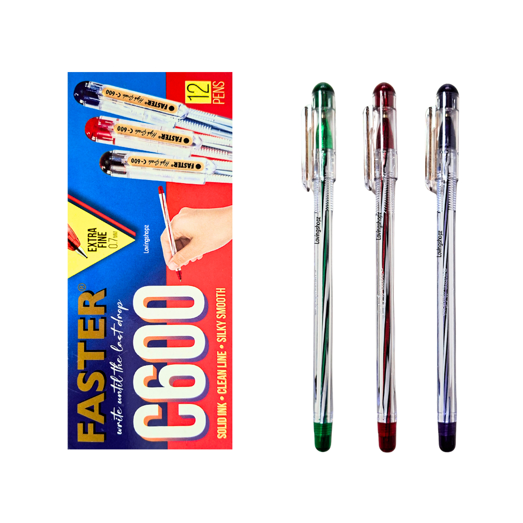 Pulpen Faster C600 per kotak isi 12 pcs