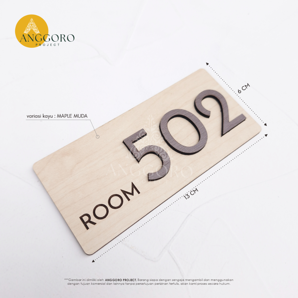 Termurah  Nomor Kamar Kayu Murah Kost / Villa / Hotel / Penginapan / Dekorasi Dinding / Nomor Loker