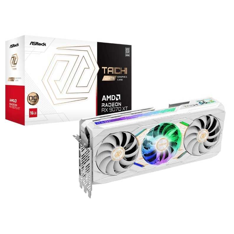 ASROCK Radeon RX 9070 XT Taichi VGA 16GB OC GDDR6 3X Cooling