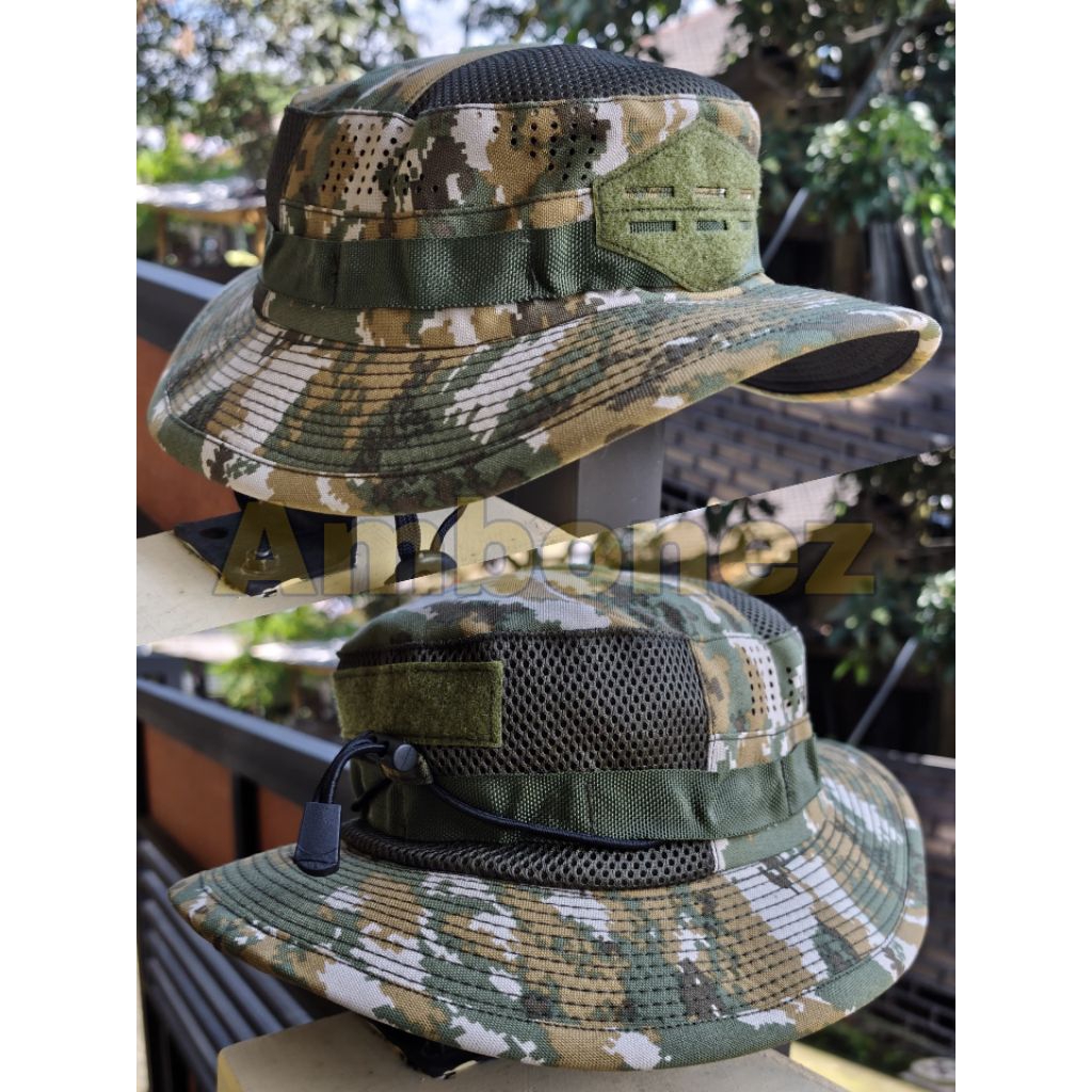 TOPI RIMBA SAGE GREEN / TOPI RIMBA TNI TERBARU / TOPI RIMBA KAWAT / TOPI RIMBA VELBED / SAGE GREEN