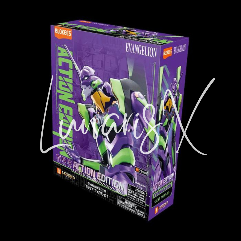 Blokees Evangelion Test Type EVA01 Action Edition Green Production Model Kit Original Action Figure