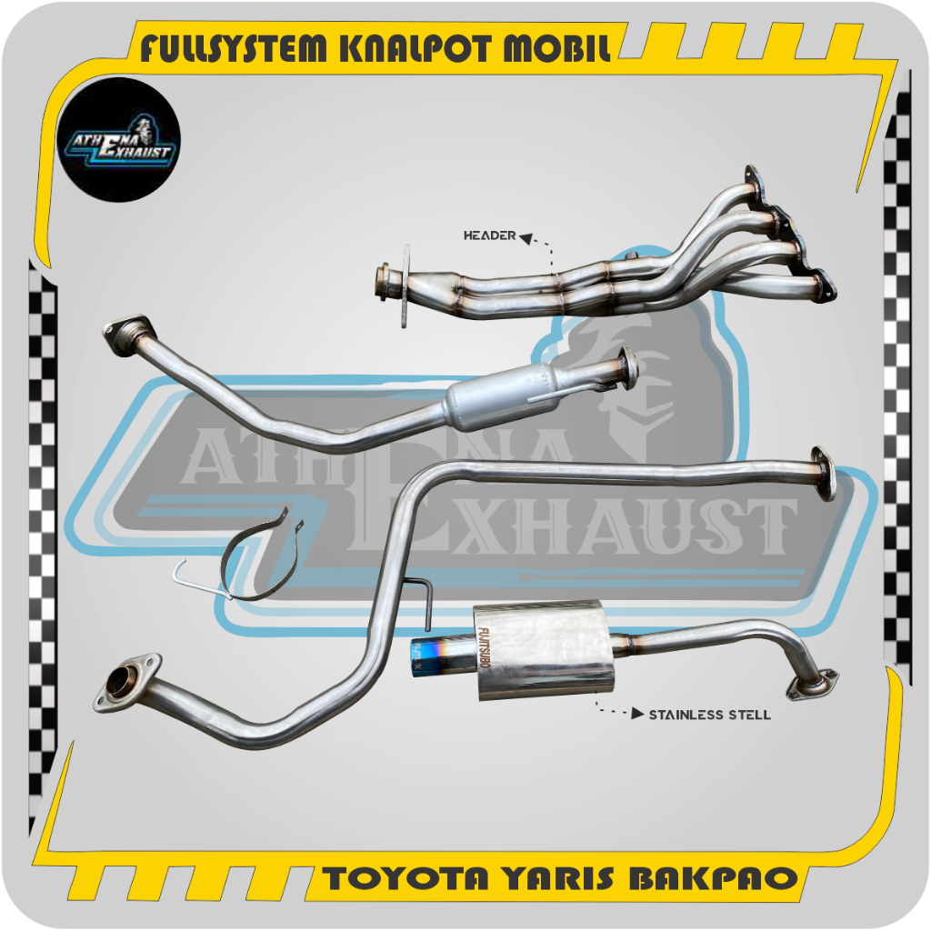 FULLSYSTEM KNALPOT MOBIL RACING TOYOTA YARIS BAKPAO