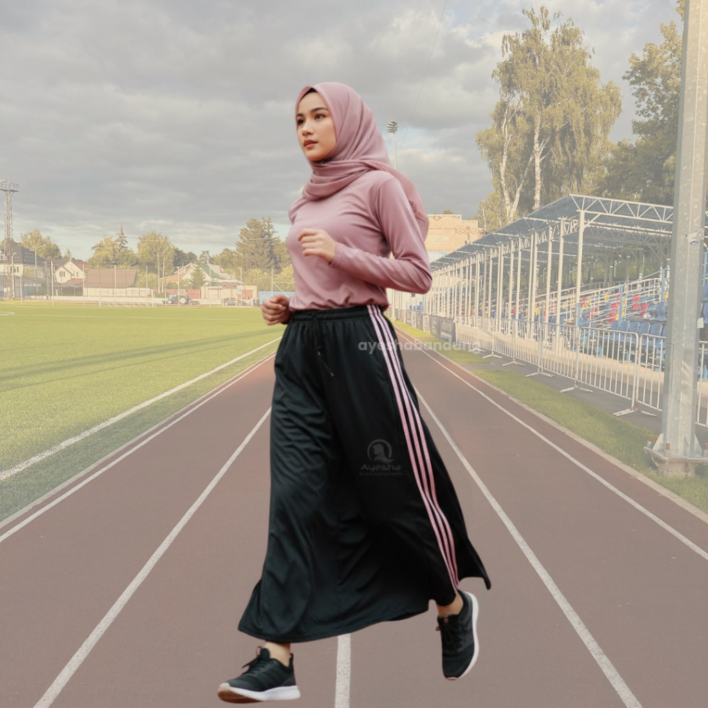 Rok Celana Olahraga Wanita Muslimah Sport Syari | Celana Rok Senam