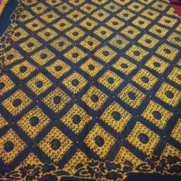 Kain Jarik Batik Panjang Warna Kuning - Bahan Katun - Pria Wanita